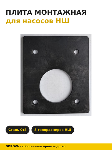 Плита монтажная (крепёжная) для шестерённых насосов НШ10-3