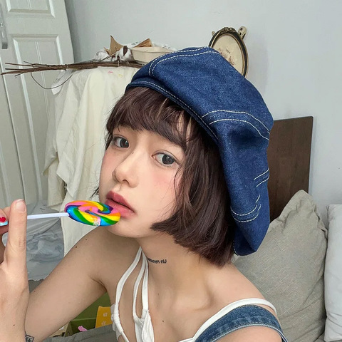 Картинка берет Skully Wear S-46 dark blue - 4