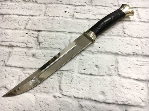 Пластунский нож 95Х18, граб, мельхиор