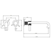 Gessi Inciso 58089#031 Встраиваемый смеситель для раковины с изливом 264-234мм (внешние части), цвет: хром