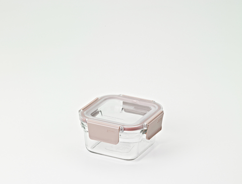 Контейнер Glasslock ORST-044P Sandy pink (440ml; -20/+220℃; квадратный)