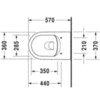 Duravit ME by Starck 2529090000 Чаша унитаза подвесного безободковая