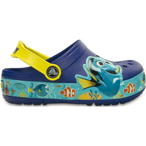 Сабо Crocs clogk Croslights Dory светящиеся рыбка Дори