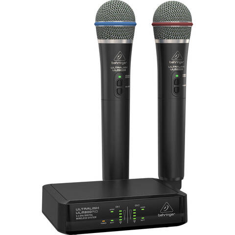 Behringer ULM302MIC - Вокальная радиосистема 2,4 ГГц, двойная с ручными передатчиками и стационарным приёмником, d-38 мм