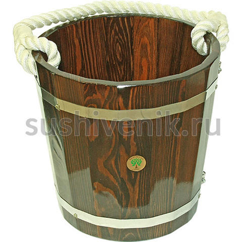 Ведро для бани Bentwood, 15 л (мореный) - 6