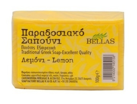 Греческое мыло лимонное Bellas 100 гр