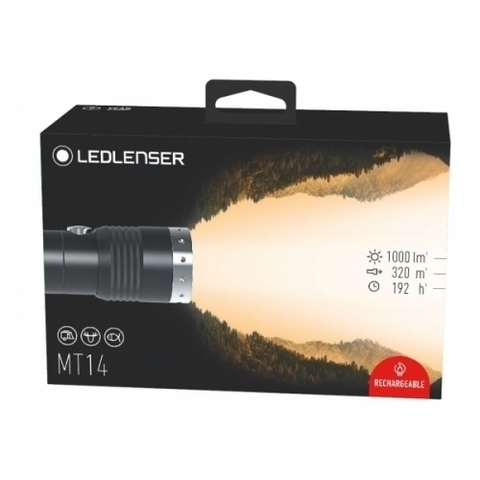 Фонарь ручной Led Lenser MT14, чёрный, светодиодный, x1 (500844)