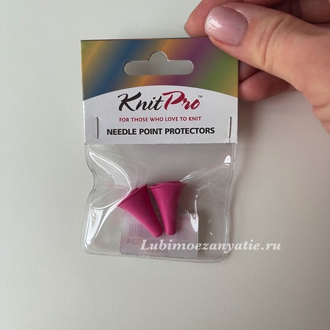 KnitPro наконечники для спиц, 4,5-10 мм пластик, розовый, 2 шт в упаковке, арт 10815