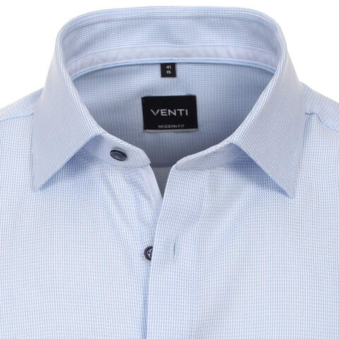 Сорочка мужская Venti Modern Fit 134023600-100 из фактурной ткани голубая
