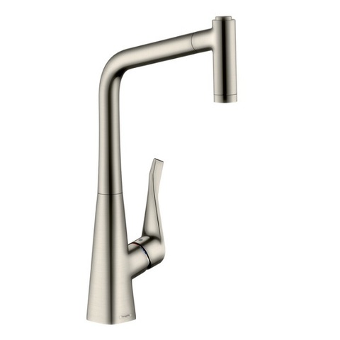 Hansgrohe Metris M71 14820800 Смеситель для кухни с выдвижным изливом и лейкой