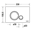 Duravit DuraSystem WD5010031000/WF5120131010 Клавиша смыва, для унитаза, шгв 230*6,5*150,5, цвет-чёрный матовый