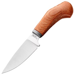 Фото Нож с фиксированным клинком LionSteel Willy, сталь М390, рукоять микарта, коричневый