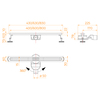 RGW 79215440-06 Душевой трап RGW SDR-54Gb-40 однолинейный щелевой 400 Золото браш ? 50 мм сифон + ножки, под плитку