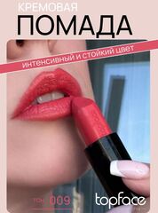 .test TopFace Instyle Помада Creamy Lipstick  тон 009- РТ156 (4гр)