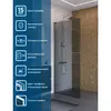 BelBagno UNO-L-1-TB-80-GR-Cr Душевая перегородка универсальная с односторонним входом, стекло графит, профиль хром, 800x2000 мм