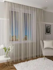 Тюль сетка в гостиную 260 х 400