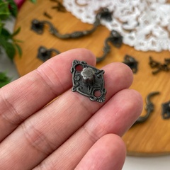 Ручка для шкатулки металлическая, цвет бронзовый, набор 4 шт.