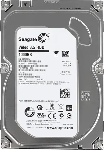 Жесткий диск HDD Seagate SATA3 1Tb Pipeline HD 5900 RPM 64Mb (replacement WD10EZRZ, WD11PURZ, WD10PURZ, ST1000VX013, ST1000DM010, WD10EURX)