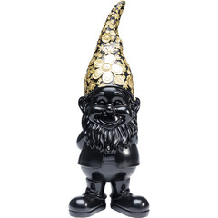 Фигура декоративная Gnome Standing «Стоячий гном» 61 см, Чёрный/Золотой
