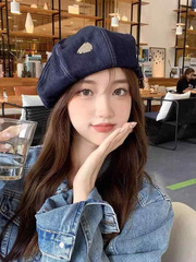 Берет джинсовый Skully S-46 dark blue - 2