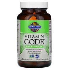 Garden of Life, Vitamin Code, Raw B-Complex, 120 веганских капсул