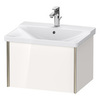 Duravit XViu XV40150B122 Тумба подвесная 405x610x469мм, для раковины #233265, 1 ящик, цвет: белый глянцевый/champagne matt