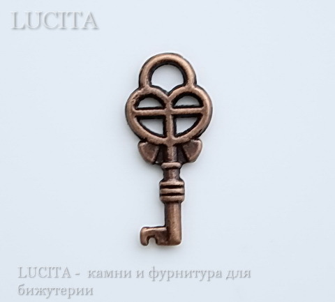 Подвеска "Ключик" 18х8 мм (цвет - античная медь)