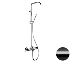 Remer Elegance EQ34A7MMSSOFCFP Душевая система термостатическая, цвет: черный хром брашированный фото
