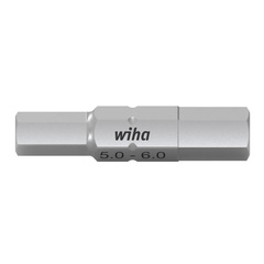 Бита двухсторонняя Doppelbit HEX5,0/HEX6,0 30мм Wiha 7413Z 43865