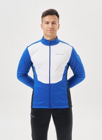 Мужской тренировочный лыжный костюм Nordski Advance white-true blue-black