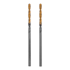 Сверло спиральное по металлу 2 x 49 мм, Р6М5, Golden Tip , 2шт. Denzel