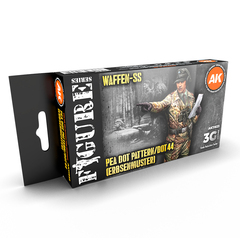 Набор красок AK interactive Waffen SS 44 Dot Uniform Colors Set 3G, 6 красок