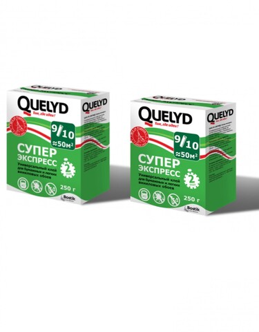 Клей обойный Quelyd Экспресс Супер, 0,25 кг 2шт