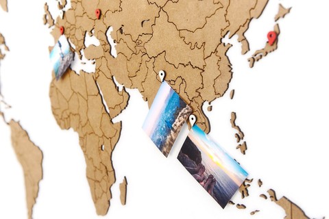 Карта мира World Map True Puzzle Brown 100х60 см