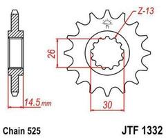 Звезда ведущая JTF1332 15