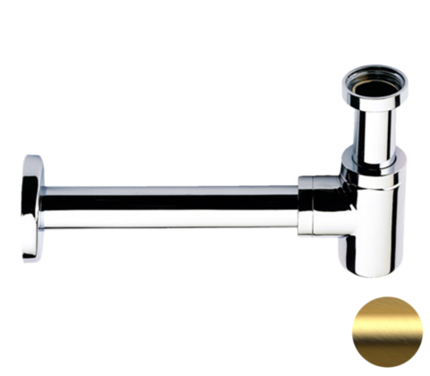 Remer 958BBG Сифон для раковины латунный 1 1/4", цвет: золото брашированное