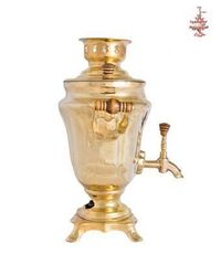 Самовар электрический формаТюльпан 1,5л латунный, арт. 04-101