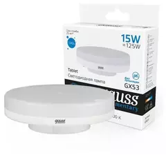 Лампа Gauss LED Elementary GX53 15W 1140Lm 6500K 83835