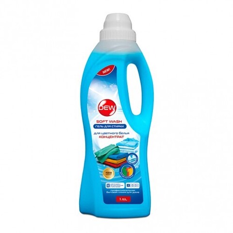 DEW Гель для стирки цветного белья Soft wash 1л