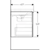Geberit Acanto 500.611.JL.2 Тумба под раковину, 74x53.5x47.5см, песчаный глянец / матовый песочно-серый, песчаный глянец / глянцевое стекло