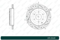 Диск тормозной перфорированный G-brake GFR-21344R правый