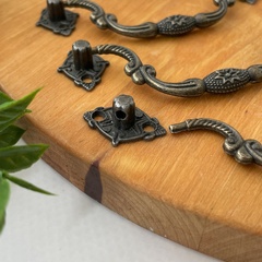 Ручка для шкатулки металлическая, цвет бронзовый, набор 4 шт.