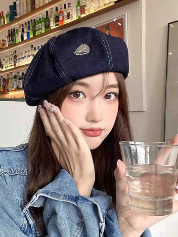 Картинка берет Skully Wear S-46 dark blue - 7