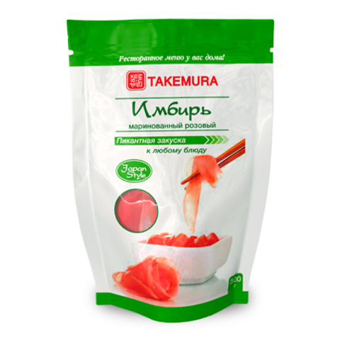 Имбирь маринованый розовый, 300 г / TM TAKEMURA, 300 г Китай
