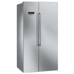 SMEG SBS63XE Отдельностоящий холодильник SIde-by-side,нержавеющая сталь, обработка против отпечатков пальцев. No-frost фото