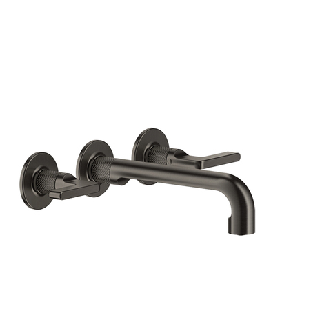 Gessi Inciso 58090#299 Встраиваемый смеситель для раковины на 3 отверстия с изливом 210-190мм (внешние части), цвет: nero XL