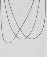Колье из серебра,3 нити (серебряная цепочка).