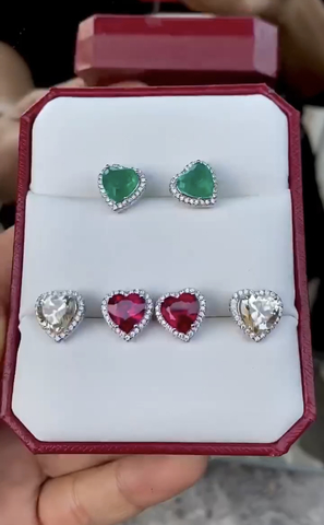 Серьги сердце