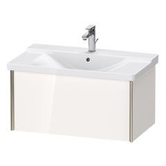 Duravit XViu XV40160B122 Тумба подвесная 405x810x469мм, для раковин #233285, 233385, 233485, 1 ящик, цвет: белый глянцевый/champagne matt фото