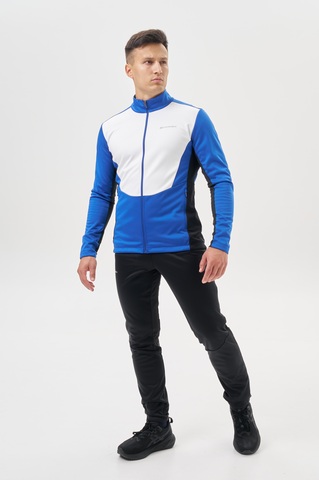 Мужской тренировочный лыжный костюм Nordski Advance white-true blue-black